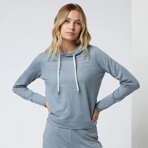 Vuori Mallorca Heather Blue Halo Hoodie Small